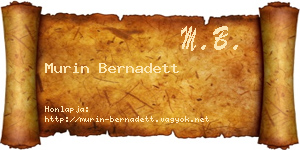 Murin Bernadett névjegykártya