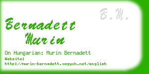 bernadett murin business card